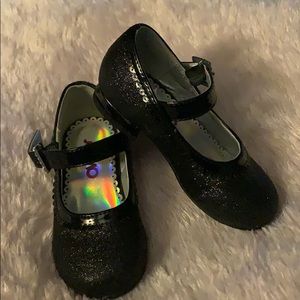 Sparkling black shoes